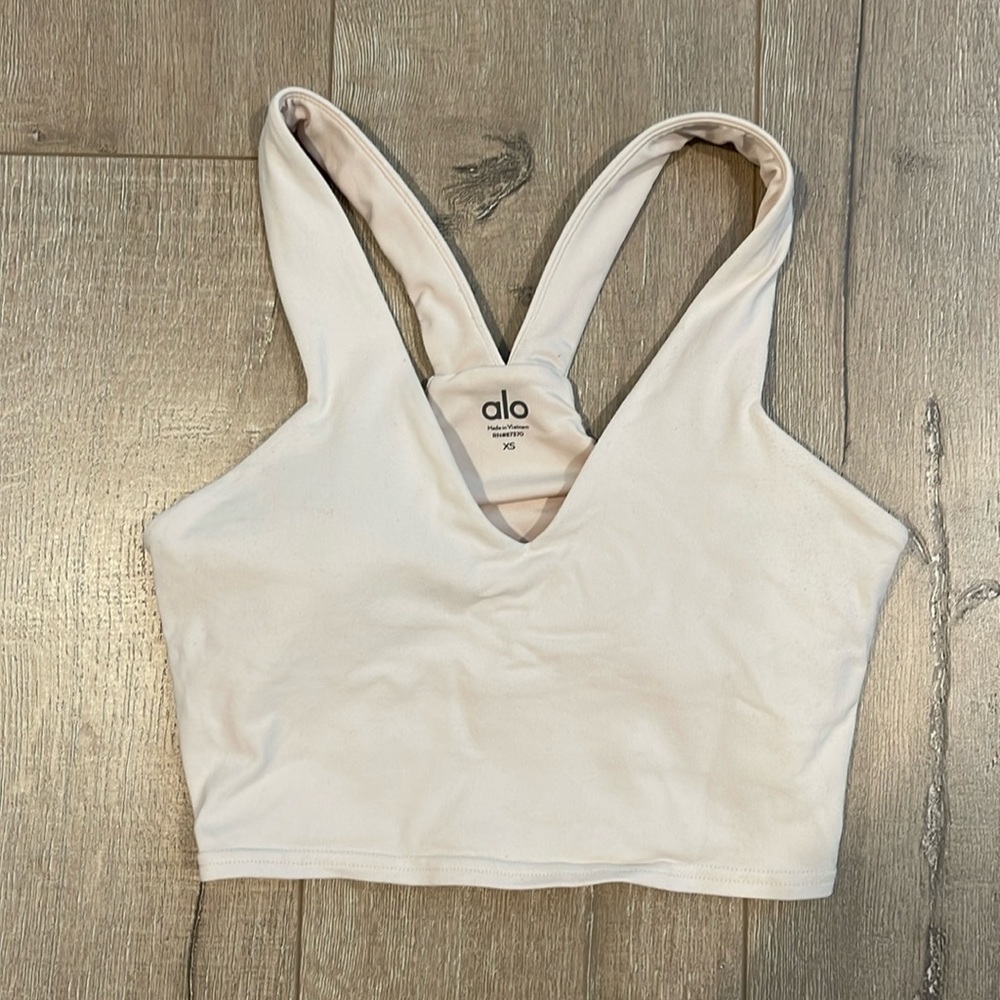 ALO XS cream bra tank top!